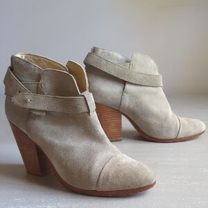 Rag & Bone Harrow Suede Tan Ankle Booties size‎ 39